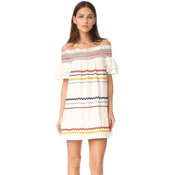 Red Carter Women's Marilyn Dress Ivory Multi Medium - Picture 1 of 7